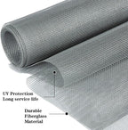 Windows Screen and Screen Door Replacement, 59"x106" Durable Fiberglass Screen Mesh- Window Screen & Sliding Screen Door Repair for Patio and Windows