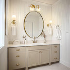 ANDY STAR 2 Light Bathroom Vanity Light, Brushed Gold Bathroom Light Fixtures, Wall Lighting with Clear Globe Glass Shades, Brass Wall Sconce for Living Room, Bedroom, Hallway