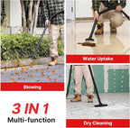 Shop-Vac 5 Gallon 4.0 HP Wet/Dry Vacuum with Blower Function, Stainless Steel Tank, Portable Shop Vacuum with Wheels, Includes Filters, Hose & Accessories, Ideal for Garage and Workshop