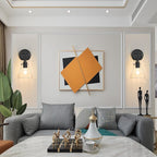 Wall Sconces Set of 2 Modern Vanity Light Fixtures for Bathroom Black Wall Mount Lighting Lamp Hardwired Farmhouse Wall Lights with 6 Inch Clear Glass Shade for Bedroom Living Room Mirror