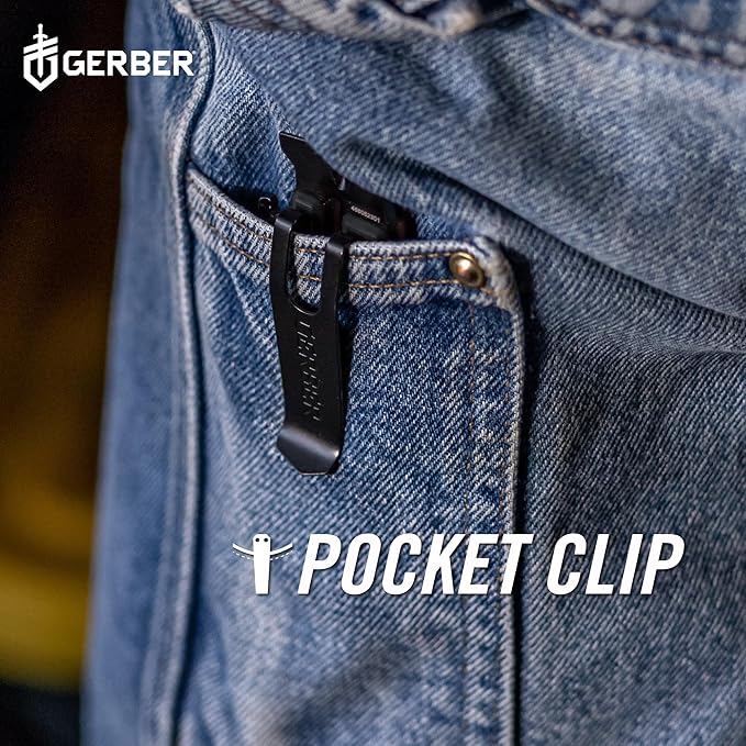 Gerber Gear Prybrid, Box Cutter Retractable Blade, Heavy Duty Utility Knife with Pry Bar, Bottle Opener, and Wire Stripper - Multi tool Pocket Knife - EDC Gear - Blue