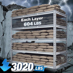 REIBII Garage Shelving, 5 Tier Storage Shelves Load 3020LBS, Adjustable Garage Shelving Heavy Duty, Metal Shelves Unit for Basement, Warehouse, 48" W x 72" H x 24" D, Galvanized