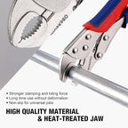 Workpro 3-piece Jaw Locking Pliers (10 Inch Curved Jaw, 7 Inch Curved Jaw, 6-1/2 Inch Straight Jaw)