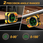 PREXISO 3-in-1 Multi Surface Laser Level with Digital Angle Gauge Magnetic, Rechargeable Digital Level with Wall Mount Base, 0-90° & 0-180°, Angle Finder Cross Line for Woodwork, Saw, Hanging Frames