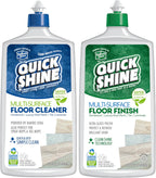 Quick Shine Multi Surface Floor Cleaner & Floor Polish w/Clean Shine Technology 2-27oz Bottles | Use on Hardwood, Laminate, Luxury Vinyl Plank, Tile & Stone | Safer Choice Formulas
