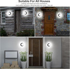 LED Porch Lights Outdoor 12W 6500K LED Wall Lighting Double-Layer Cover Aluminum Exterior Light Fixture Wall Mount IP65 Waterproof for Stairway Garage Patio Bedroom