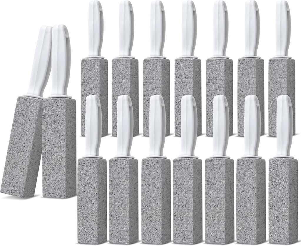 Emycool Pumice Stone Toilet Bowl Cleaner, 16 Pack Toilet Pumice Stone with Handle for Toilet Cleaning, Bathtubs, Sinks, Swimming Pools, Grills