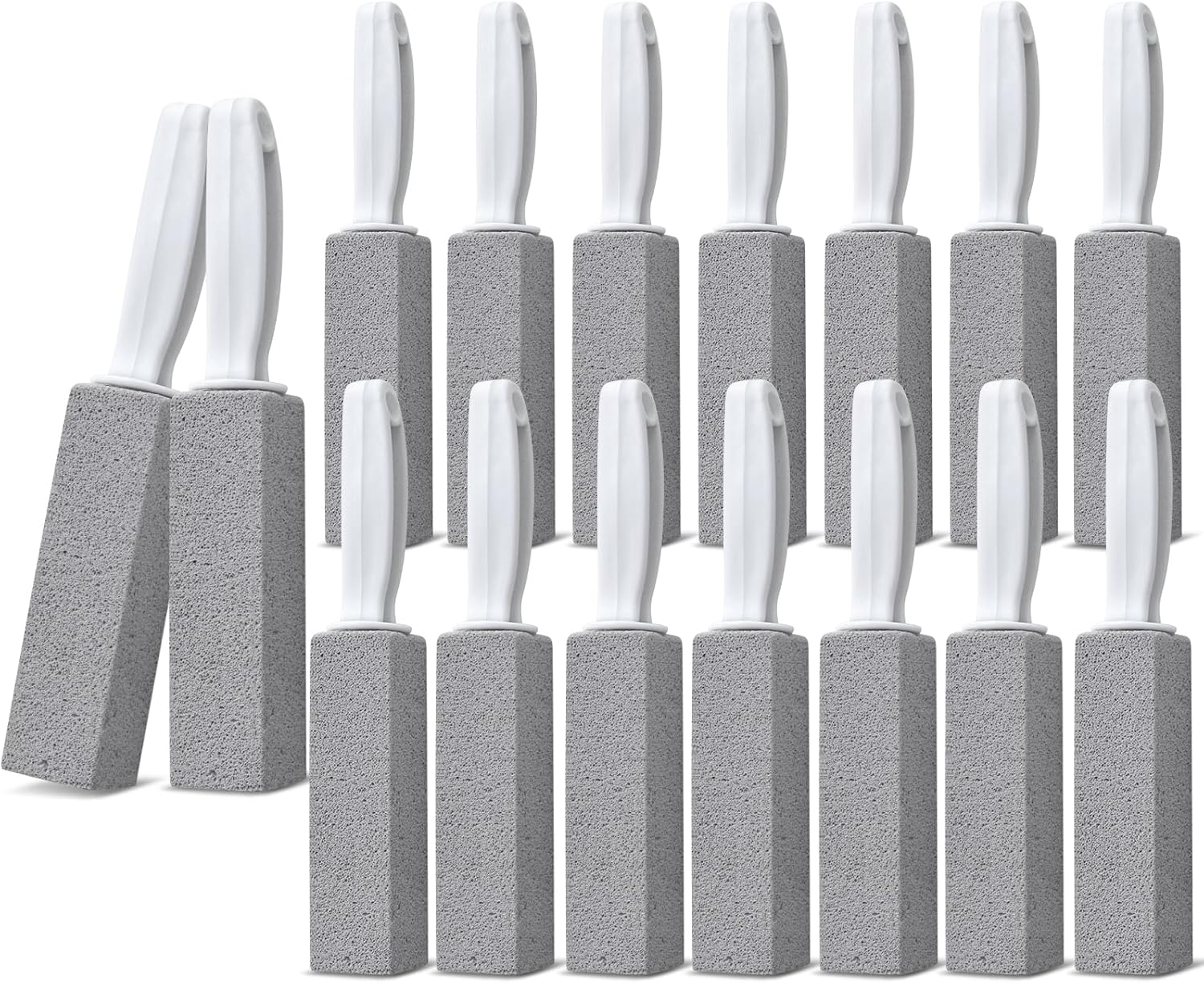 Emycool Pumice Stone Toilet Bowl Cleaner, 16 Pack Toilet Pumice Stone with Handle for Toilet Cleaning, Bathtubs, Sinks, Swimming Pools, Grills