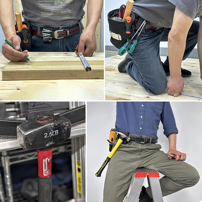 MUTUACTOR Magnetic Belt Clip Heav Duty, 2PCS Super Strong Tool Belt Tool Holster,Anti-Slip Rubber Coated Magnetic Belt Clip for Organizing Screwdrivers Hammers Wrenchs