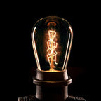 Hometown Evolution, Inc. 100' E26 Commercial Edison Bulb Outdoor String Lights (100 Foot 50 Socket, S14 Zig Zag Edison 11 Watt Light Bulbs)