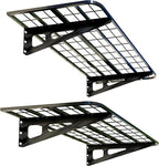 2-Pack 2x4ft Garage Wall Shelves, 2 Shelf Total 8 ft(L) Garage Shelving Wall Mounted – Heavy-Duty Storage Shelves, Perfect for Holding Storage Bins, Boxes, Sporting Goods, Tools, and More Space-Saving