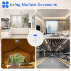 4 Packs, 2 in 1, Smoke and Carbon Monoxide Detector, Smoke Detector Carbon Monoxide Detector Combo,85db Alarm, Digital Display, with Battery, Easy to Install