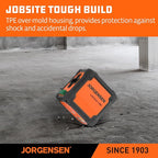 JORGENSEN Laser Level with Tripod, 65 FT Self Leveling Cross Line Laser Leveler Tool with 360° Magnetic Base, Green Laser Level for Picture Hanging, Home Renovation, Indoor Project