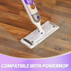 Disposable Power Mop Pads Refills for Swiffer PowerMop，Multi-Surface Mopping Pad Refills for Floor Cleaning (White & Purple, 20 Pack)