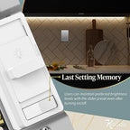 TOPGREENER Kalide Dimmer Light Switch, Pair with 12V Power Supply, 3-Way or Single-Pole, 12/24 V LED Dimmer Switch, TGSDS-1224-W, White