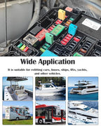 7.5A Low Profile Mini Car Fuse Kit– Automotive 7.5A ATM Manual Reset Circuit Breaker Fuses for Boat, RV, Truck, DC 12V/32V 7.5 Amp Manual Resettable Blade Assortment Kit with Resettable Fuses