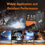 140A 3 in 1 MIG Welder,Flux Core, MIG/Lift TIG/Stick Welding Machine 110V Portable IGBT Inverter Synergic Control, LED Display with Welding Helmets