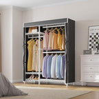 VIPEK V2C Heavy Duty Clothes Rack with Upgraded Polyester Cover, Metal Portable Closet with Adjustable Shelves & Hanging Rods, Freestanding Wardrobe Closet for Bedroom, Max Load 700LBS