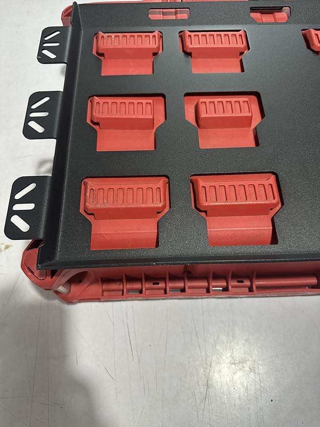 for milwaukee packout wall mount Packout Mounting Plate, Metal Base for Milwaukee Toolboxes, milwaukee mounting plate Wall or Floor Mount (2 Half Width Black)