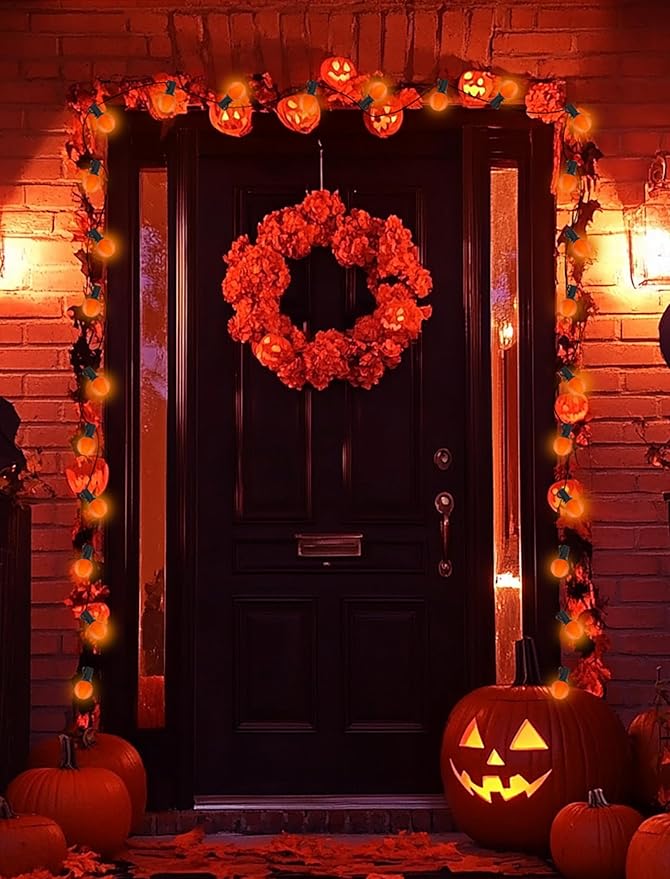 Abeja G40 Orange Replacement Bulbs,G40 Halloween Globe Light Bulbs, 5W Incandescent Glass Bulbs for Indoor Outdoor Patio String Lights,C7/E12 Base, 25 Pack