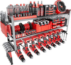 Power Tool Organizer Wall Mount, 3 Layer 8 Drill Holders Tool Storage Rack, Power Tool Shelf Loads 280lbs for Garage, Warehouse, Workshop, Gifts for Men Dad Husband Anniversary Fathers Day