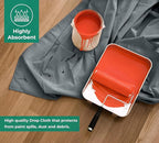 Canvas Drop Cloth for Painting 4x12 feet Pack of 1-8oz Painters Drop Cloths for Painting - All Purpose Canvas Tarps for Floor & Furniture Protection - Recycled Cotton Fabric
