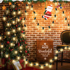 25 Pack C9 Christmas White LED Light Bulb,Vintage Warm White Plastic C9 Replacement Bulbs Shatterproof C9/E17 Intermediate Base 0.6 Watt Great for Night Lights Christmas Outdoor String Lights