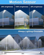 JAYNLT X-7500W Solar Street Lights,6500K Commercial Parking Lot Light Dusk to Dawn Dusk to Dawn,IP68 Waterproof Flood Security Street Lights Motion Sensor for Garage,Road