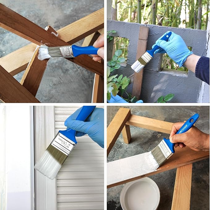 1.5 Inch Paint Brush Set, 40 Pack, 1-1/2 Inch (38mm) Flat Paint Brushes for Walls, Furniture, Crafts, Professional DIY Painting & Touch-Ups