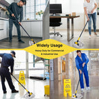 KeFanta 60" Heavy Duty Commercial Mops for Floor Cleaning,Looped-End String Industrial Mop with Long Handle, Cotton Wet Mop for Home, Kitchen, Garage, Office and Concrete/Tile Floor