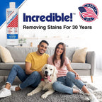 INCREDIBLE! Stain Remover - Instant Spot Remover For New and Old Stains - Blood, Red Wine, Coffee, Urine, Cosmetics, Pet Stains and Odor Eliminator - Carpets, Mattress, Laundry, 16.oz (2 Pack)