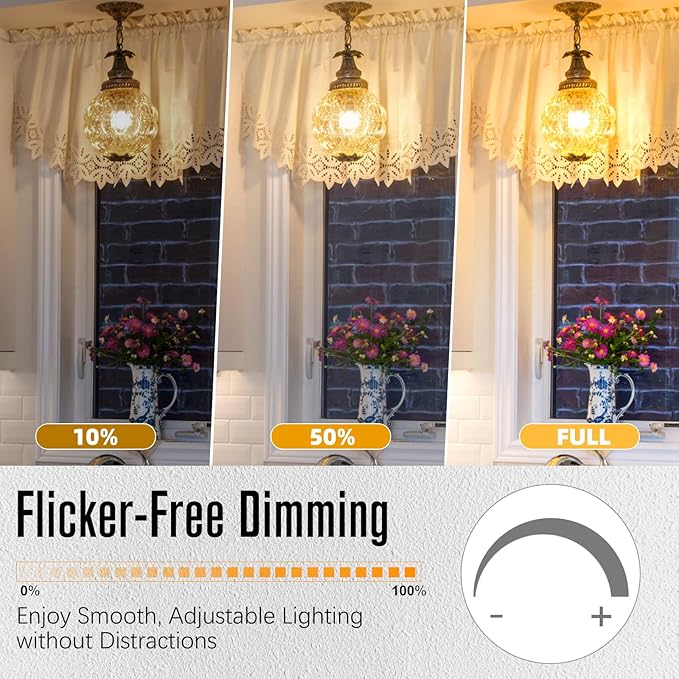 Edison Bulbs Dimmable, E26 LED Bulb 60 watt Equivalent, Soft White 2700K, ST58 Vintage Light Bulbs, 90+ CRI, 6W 600LM, E26 Medium Base, Clear Glass, 24 Pack