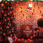 25 Pack C9 Red LED Light Bulb,Vintage Plastic Red C9 Replacement Bulbs Shatterproof C9/E17 Intermediate Base 0.6 Watt Great for Outside Indoor Christmas Valentine Outdoor String Lights