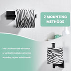 Suyar Matte Black Bathroom Hardware Set, SUS 304 Stainless Steel Bath Accessories Kit 4 PCS, Include Robe Hook, Toilet Paper Holder, Hand Towel Holder, Towel Bar, Wall Mounted