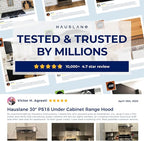 Hauslane Range Hood 36 Inch - Under Cabinet Range Hood, Stainless Steel Hood, Vent Hood 36 Inches, Stove Vent Hood for Kitchen, Kitchen Vent Hoods 36 Inch with LED - Chef Series PS18