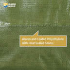 GUARD SHIELD Heavy Duty Tarp 30x30 Feet Green Multi Purpose Thick Waterproof Poly Tarp Cover 10mil