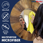 USANOOKS Microfiber Cleaning Cloth Yellow - 24 Pcs 12.5"x12.5" - High Performance - 1200 Washes, Ultra Absorbent Towels Weave Grime & Liquid for Streak-Free Mirror Shine - Car Washing Cloth