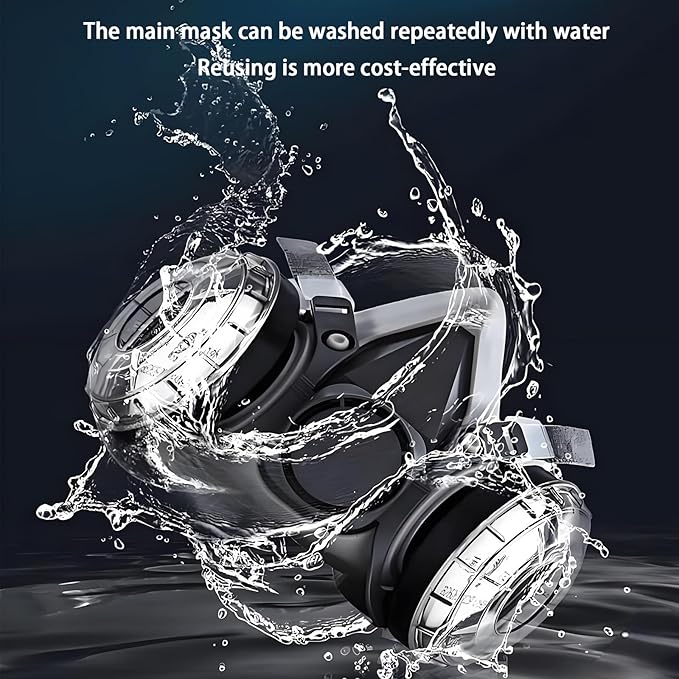 Respirator Mask,6200 Dust Mask,With Safety Glasses,High-Efficiency Filtration Technology,Comprehensive Protection,20 Spare Dust Cotton Pads,Ideal for Filtering Dust,Smoke, And Other Particulate Matter