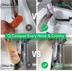 Hard Bristle Crevice Cleaning Brushes for Household use - Multifunctional Crevice Cleaning Tools for Housekeeping & Bathroom Cleaning Tools - Small Cleaning Brushes for Tight Spaces