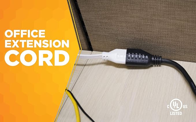 Woods Light Duty Extension Cord - Indoor Power Solution for Office & Household Use - SJTW Extension Cord - 16 Gauge - 3 Conductor - 25 Feet - Black (Pack of 12)