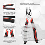 HAUTMEC 9" Linesman Pliers High Leverage Combination Pliers Multifunctional Heavy Duty Lineman Tools HT0271-PL