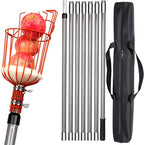Walensee 23FT Fruit Picker, Adjustable Fruits Picker Tool with Fiberglass Pole, Big Basket and Storage Bag, Fruit Catcher Equipment Tree Picker for Lemons Apples Mango Orange Avocados Fruit Picking