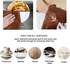 kimteny 13x28 Inches Kitchen Cloth Dish Towels, 400 GSM Premium Dishcloths, Super Absorbent Coral Velvet Microfiber Cleaning Cloths, Fast Drying Rags for Washing Dishes (12 Pack, Brown)