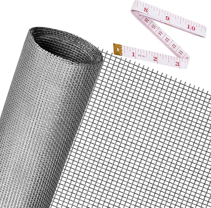 Replacement Window Screens, 59X106 Inch Durable Window Screen Mesh for Patio Porch Door Windows, DIY Adjustable Fiberglass Screen Repair Kit Sliding Net Roll Pet, Gray by Ouskr