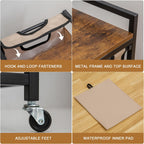 Laundry Basket Organizer - Hampers with 3 Compartments, Sliding Laundry Sorter Bags, Top Storage Shelf, Metal Frame