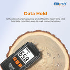 Elitech Digital Moisture Meter Water Leak Detector with Pin Probes, Moisture Tester for Wood Floors Walls with 4 Wood & Material Modes, Hold Function, Max/Min Reading MOT-270W