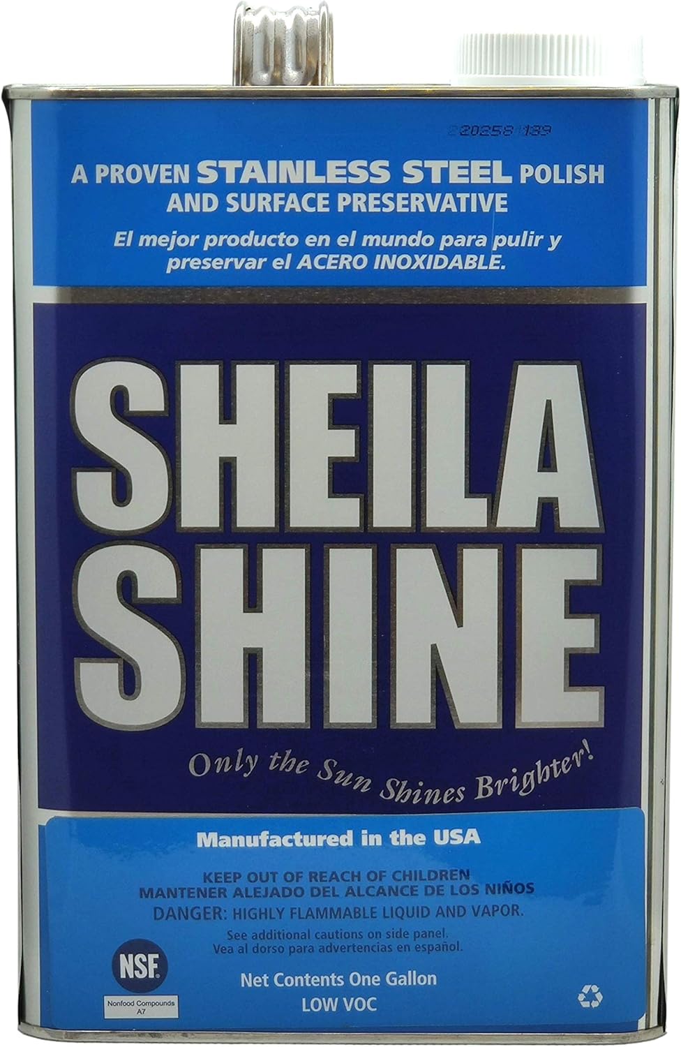 Sheila Shine 4 x 1 Gal. Can Low Voc Stainless Steel Cleaner and Polish, Protects Household Kitchen Surface, Removes Grease & Residue Marks, Stainless Steel Cleaner for Appliances, Fridge, Oven & Sinks