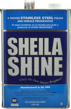 Sheila Shine 1 Gal. Can Low Voc Stainless Steel Cleaner and Polish, Protects Household Kitchen Surfaces, Removes Grease, Fingerprint & Watermarks, Stainless Steel Cleaner for Appliances, Fridge & Oven