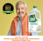 Quick Shine Multi-Surface Floor Finish-Polish 64oz-4pk | Safer Choice, No PFAS, pH Neutral Clean Shine Technology | Squirt & Spread | For Wood, Laminate, LVP, LVT, Tile & Stone | Made in USA