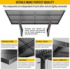 4Pack 2x3ft Adjustable Metal Garage Wall Shelving Heavy Duty Garage Storage Shelf Wall Mounted Black